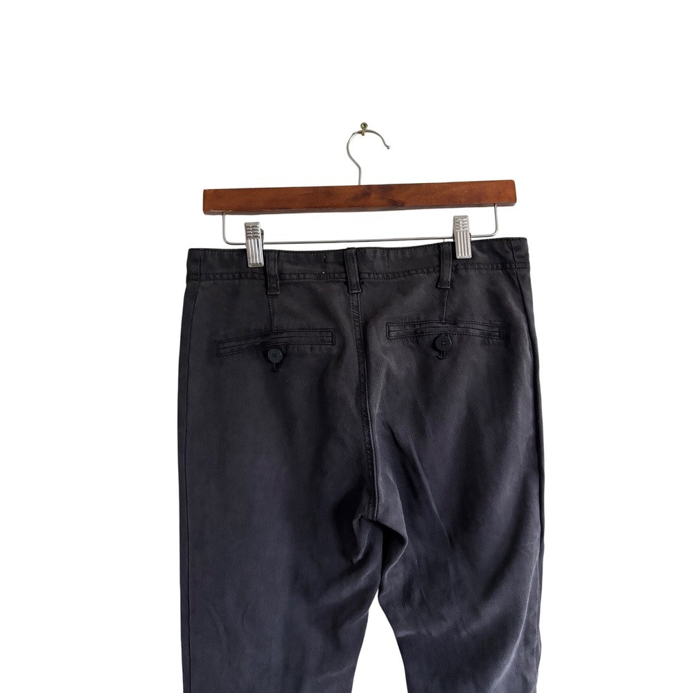 Anthropologie Cropped Pants Size 28 Black Buttoned‎ Ankle Stretch Casual Career - Picture 6 of 7